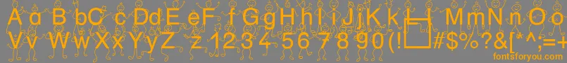 Police SpDrHh3Db – polices orange sur fond gris