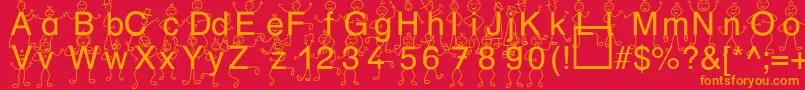 SpDrHh3Db Font – Orange Fonts on Red Background