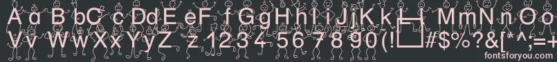 SpDrHh3Db Font – Pink Fonts on Black Background