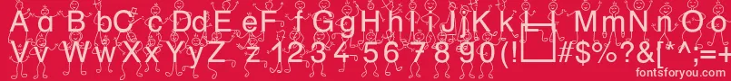 SpDrHh3Db Font – Pink Fonts on Red Background
