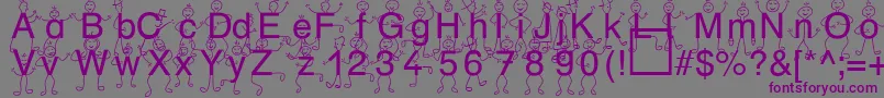fuente SpDrHh3Db – Fuentes Moradas Sobre Fondo Gris