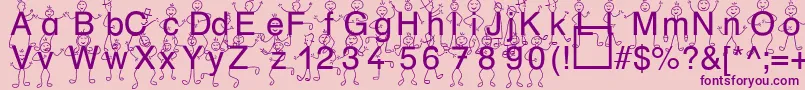 SpDrHh3Db-Schriftart – Violette Schriften auf rosa Hintergrund