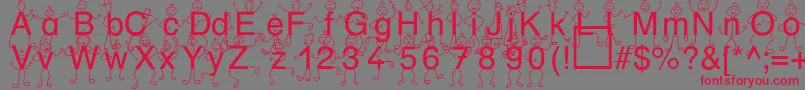 SpDrHh3Db-fontti – punaiset fontit harmaalla taustalla