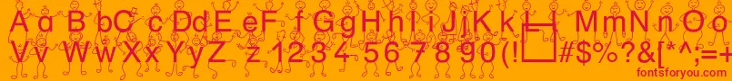 SpDrHh3Db Font – Red Fonts on Orange Background