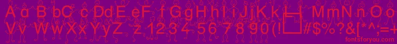 SpDrHh3Db Font – Red Fonts on Purple Background