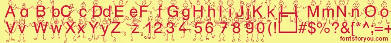 SpDrHh3Db Font – Red Fonts on Yellow Background
