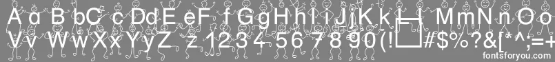 Fonte SpDrHh3Db – fontes brancas em um fundo cinza