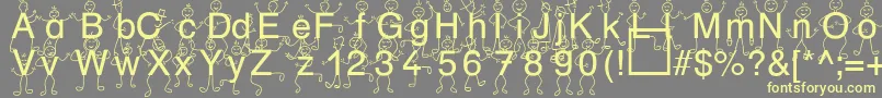 Шрифт SpDrHh3Db – жёлтые шрифты на сером фоне