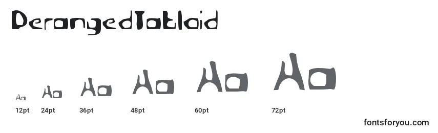 Размеры шрифта DerangedTabloid