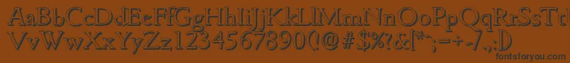 GouditashadowLightRegular Font – Black Fonts on Brown Background