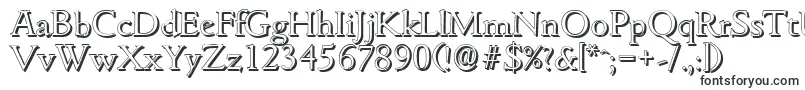 Czcionka GouditashadowLightRegular – rosta typografia