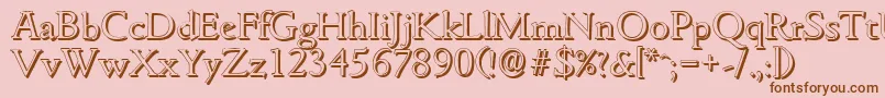 GouditashadowLightRegular Font – Brown Fonts on Pink Background