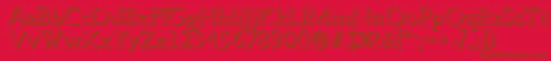 GouditashadowLightRegular Font – Brown Fonts on Red Background