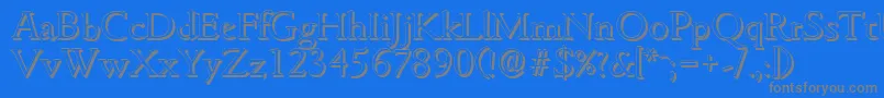 GouditashadowLightRegular Font – Gray Fonts on Blue Background