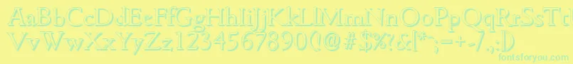 GouditashadowLightRegular Font – Green Fonts on Yellow Background