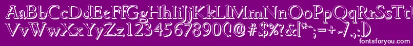 GouditashadowLightRegular Font – White Fonts on Purple Background