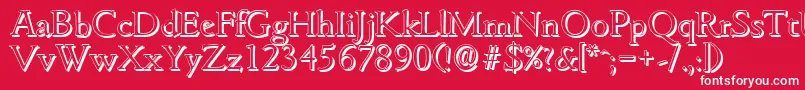 GouditashadowLightRegular Font – White Fonts on Red Background