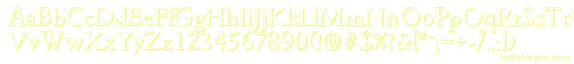GouditashadowLightRegular-fontti – keltaiset fontit