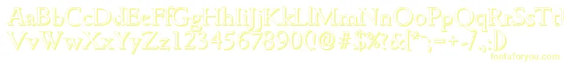 GouditashadowLightRegular Font – Yellow Fonts on White Background