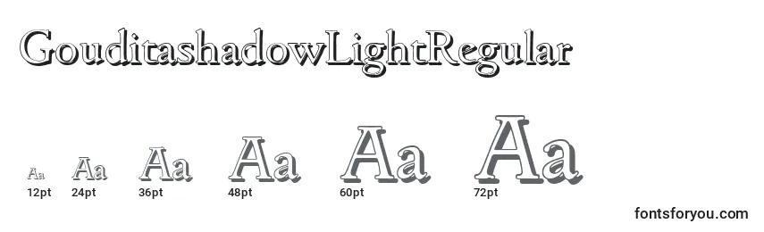 GouditashadowLightRegular Font Sizes
