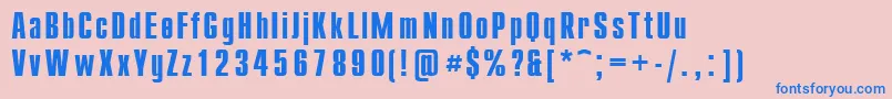 Compact.KzBold Font – Blue Fonts on Pink Background