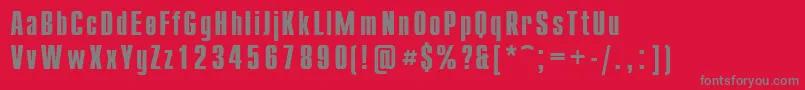 Compact.KzBold Font – Gray Fonts on Red Background