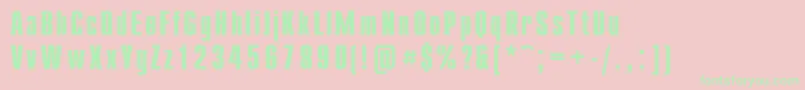 Compact.KzBold Font – Green Fonts on Pink Background