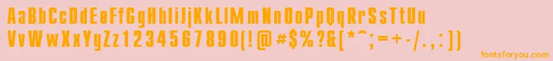 Compact.KzBold Font – Orange Fonts on Pink Background