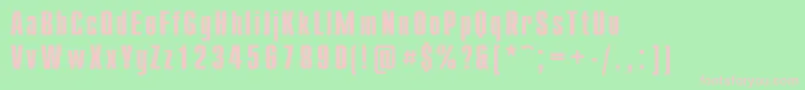 Compact.KzBold Font – Pink Fonts on Green Background