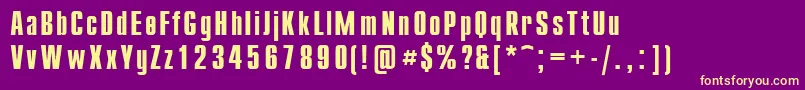 Compact.KzBold Font – Yellow Fonts on Purple Background