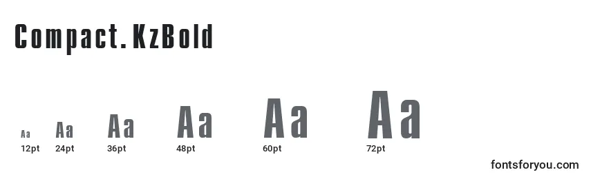 Compact.KzBold Font Sizes