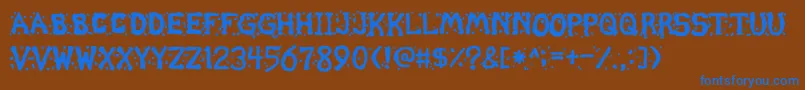 Chunder02 Font – Blue Fonts on Brown Background