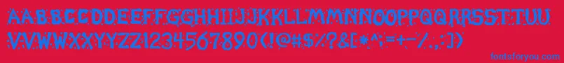 Chunder02 Font – Blue Fonts on Red Background