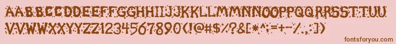 Chunder02 Font – Brown Fonts on Pink Background