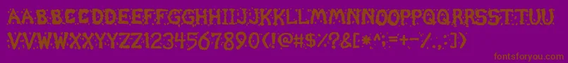 Chunder02 Font – Brown Fonts on Purple Background