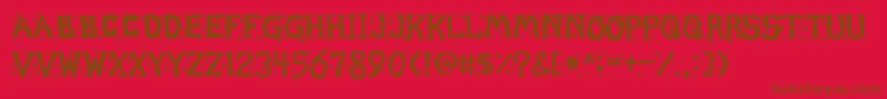 Chunder02 Font – Brown Fonts on Red Background