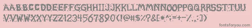 Chunder02 Font – Gray Fonts on Pink Background