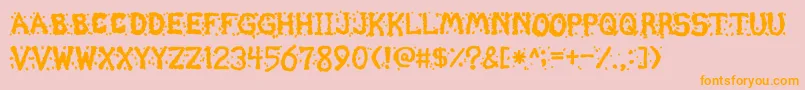 Chunder02 Font – Orange Fonts on Pink Background