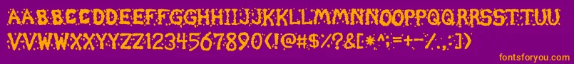 Chunder02 Font – Orange Fonts on Purple Background