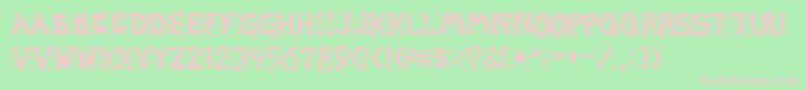 Chunder02 Font – Pink Fonts on Green Background