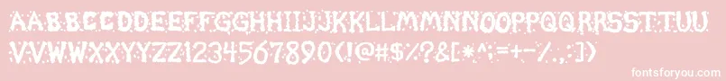 Chunder02 Font – White Fonts on Pink Background