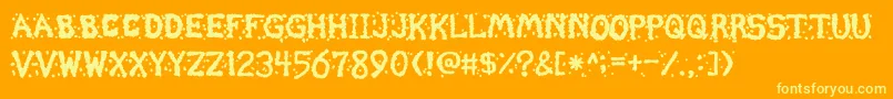 Chunder02 Font – Yellow Fonts on Orange Background