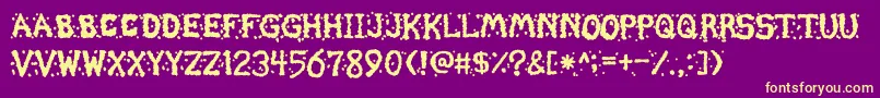 Chunder02 Font – Yellow Fonts on Purple Background