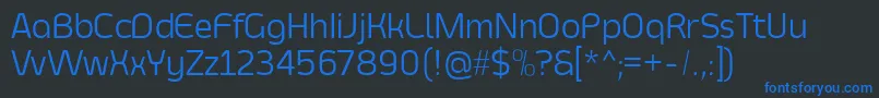 SmoolthanThin Font – Blue Fonts on Black Background