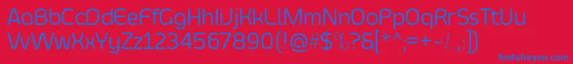 SmoolthanThin Font – Blue Fonts on Red Background