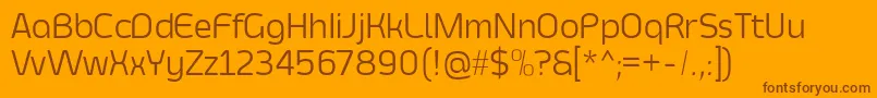 Подробнее о шрифте SmoolthanThin Шрифт SmoolthanThin – коричневые шрифты на оранжевом фоне