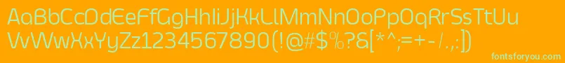 SmoolthanThin-Schriftart – Grüne Schriften auf orangefarbenem Hintergrund