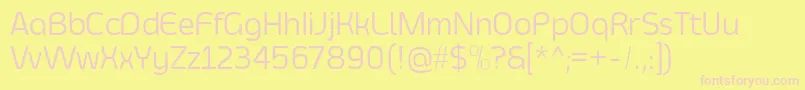 SmoolthanThin Font – Pink Fonts on Yellow Background