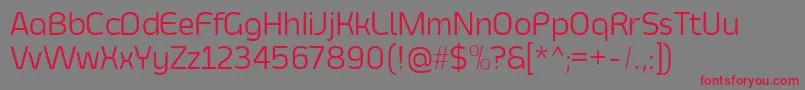 SmoolthanThin Font – Red Fonts on Gray Background