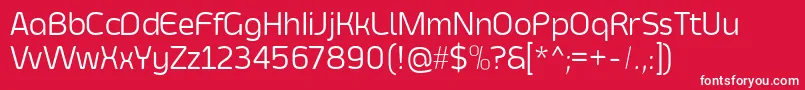 Шрифт SmoolthanThin – белые шрифты на красном фоне